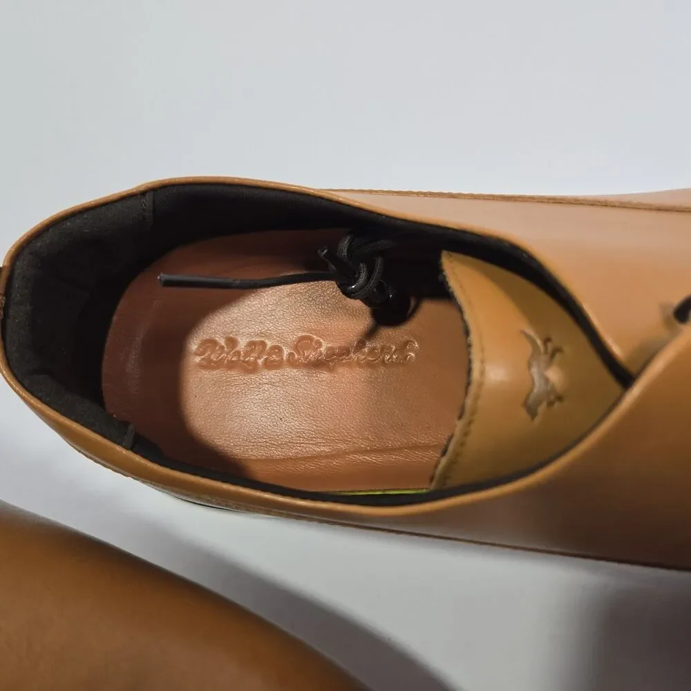 Mens 14 Wolf & Shepherd Crossover Longwing Honey Brown Shoes Leather Oxfords
